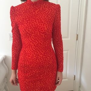 Cute red leopard dress